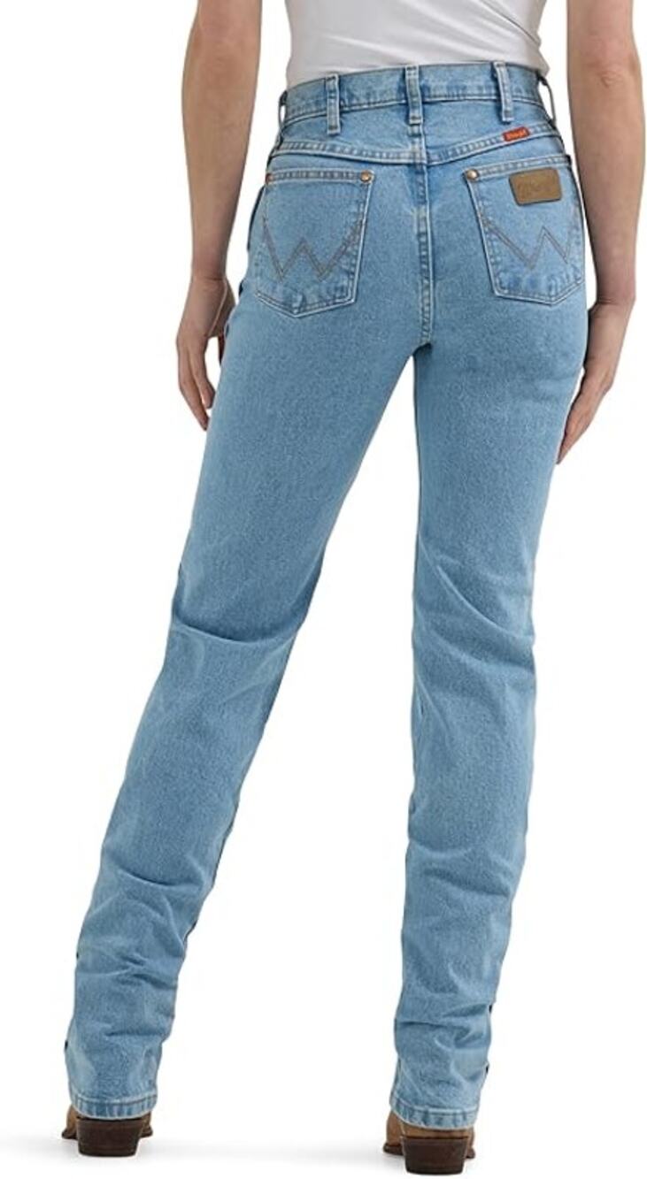 Wrangler Women's Cowboy Cut Slim Fit Light Blue Jeans 1014MWZAT Size 3x34